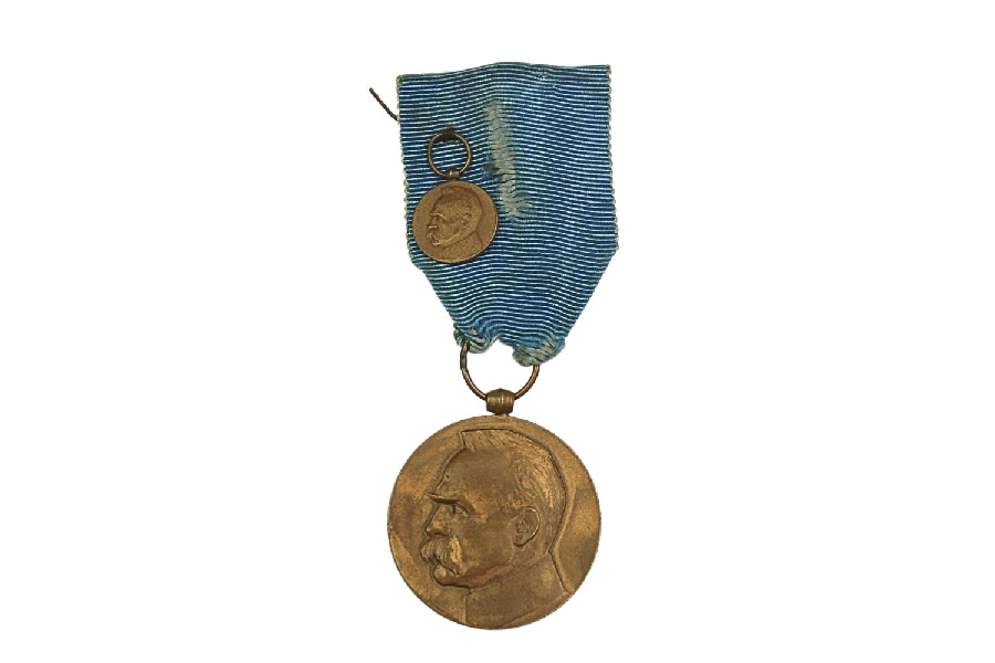 II RP MEDAL DZIESIĘCIOLECIA ODZYSKANIA NIEPODLEGŁOŚCI 1918-1928 z miniaturką