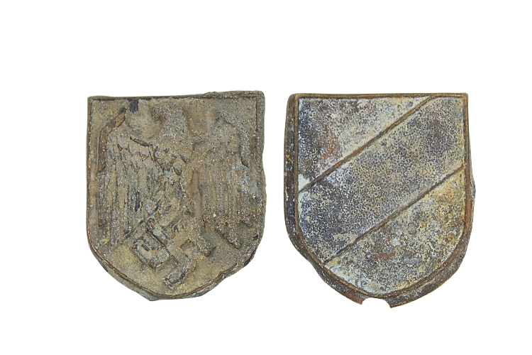 Komplet tarczek z hełmu korkowego Afrika Korps