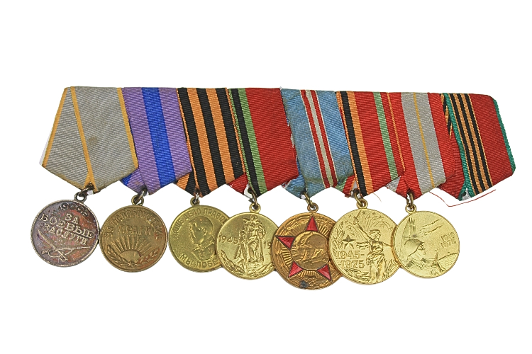 Szpanga z 7 medalami ZSRR