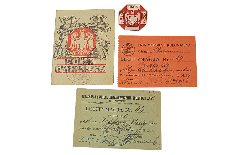 II RP Zestaw legitymacji wachmistrza 9 dyw. Tab.