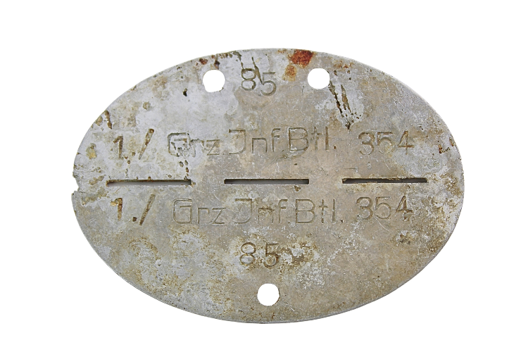 Nieśmiertelnik niemiecki Grz. Inf. Btl. 