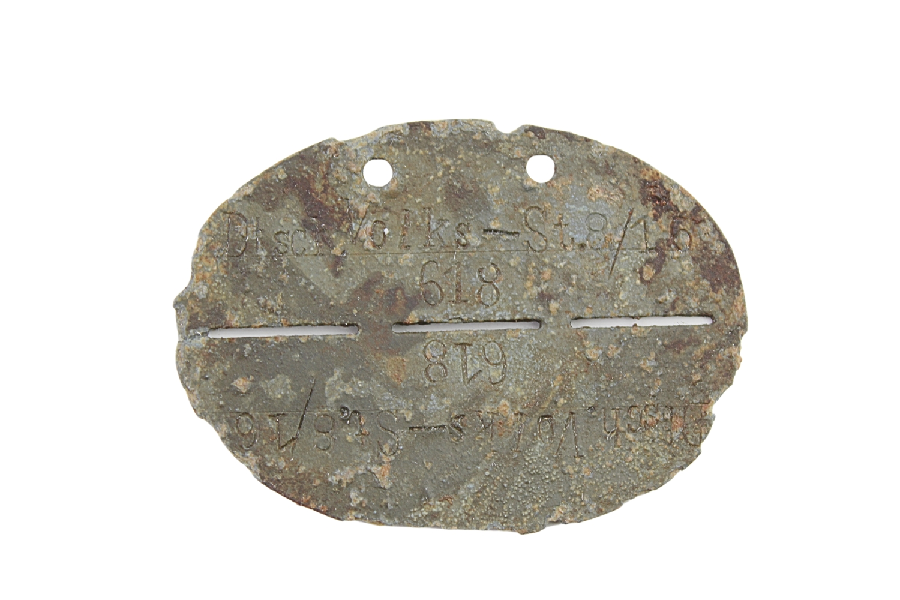 Nieśmiertelnik niemiecki DTSCH. Volks- ST.8/16