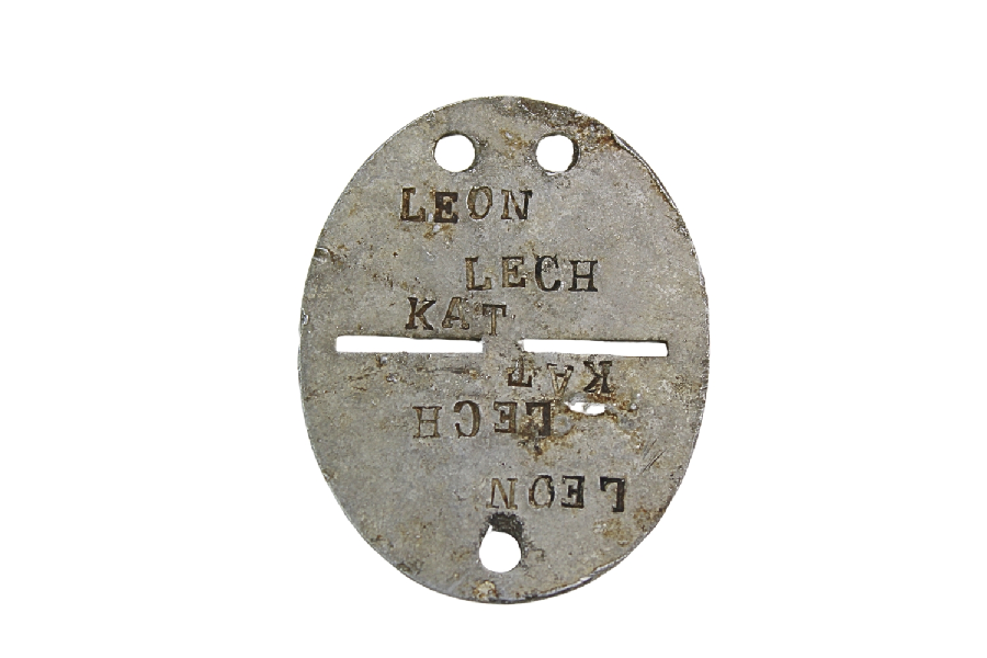 II RP Nieśmiertelnik ppor. Rez. Piech Leon Lech Łódź