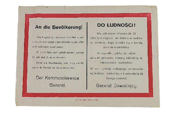 PLAKAT ODEZWA DO LUDNOŚCI 1939 Rzadkość