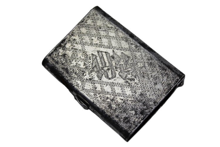 Pudełko papierośnica sztuka okopowa Warszawa 1944