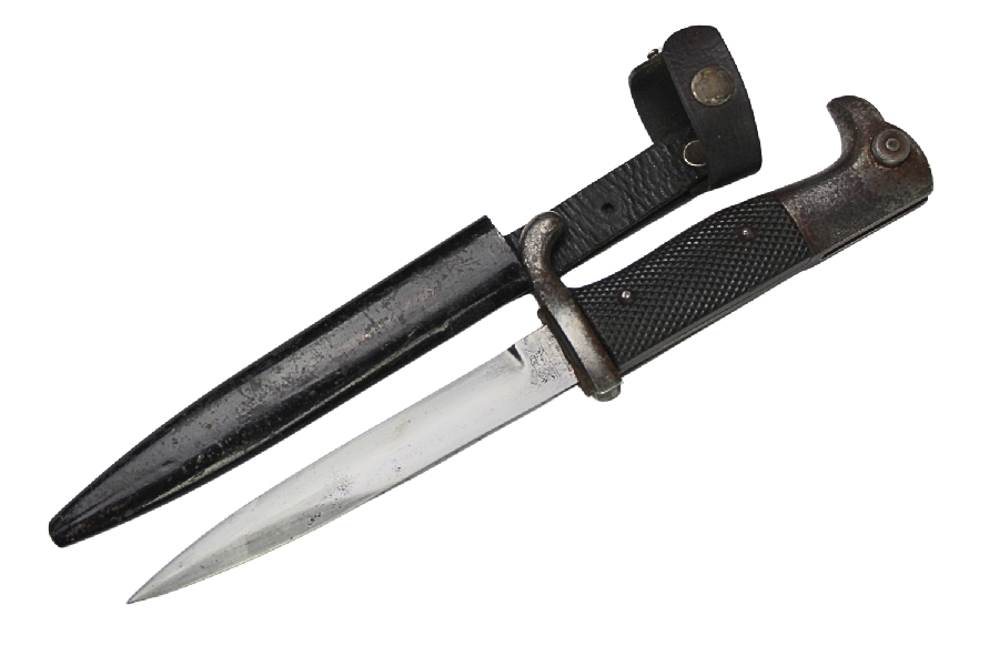Niemiecki nóż okopowy bojowy sygnowany