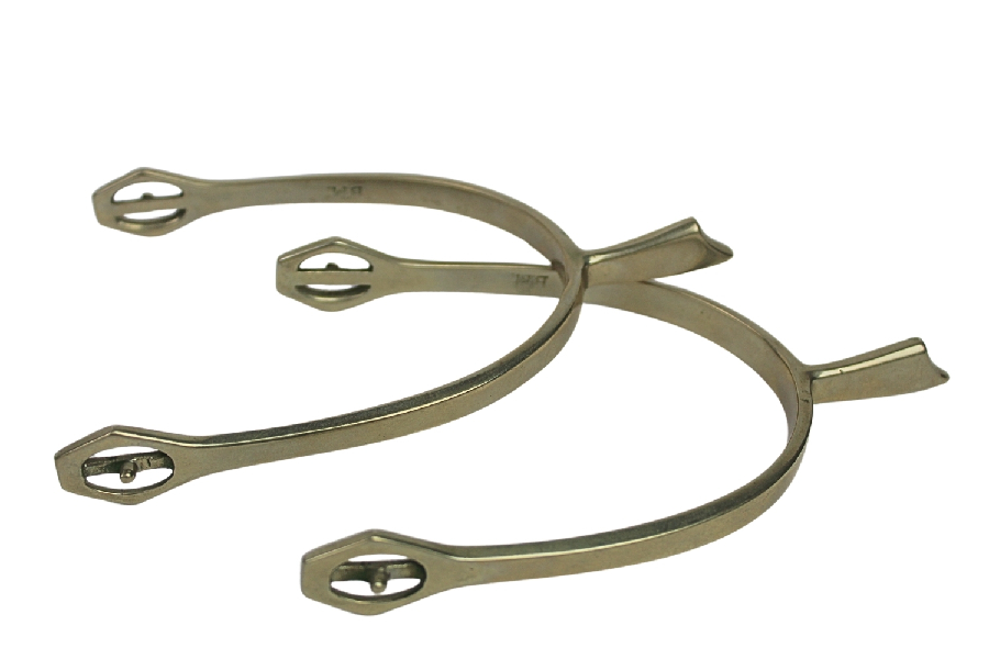 II RP Ostrogi oficerskie biały metal