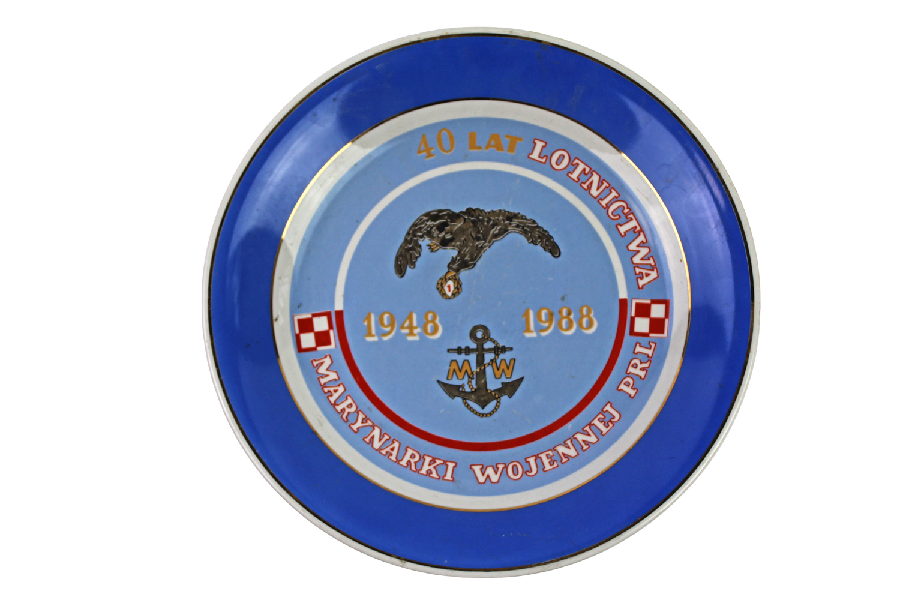 Talerz pamiątkowy 40 Lat lotnictwa marynarki wojennej 1948-1988
