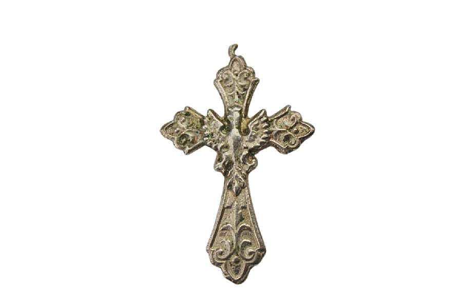 II RP Krzyżyk z orłem zawieszka patriotyczna 