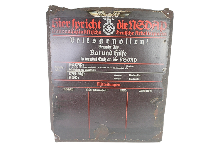 Tablica Szyld NSDAP III Rzesza 
