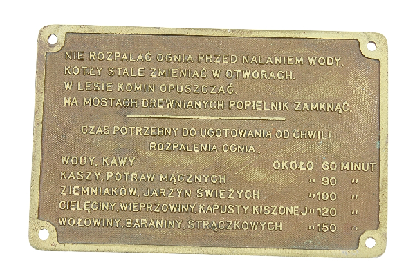 II RP Tablica informacyjna z kuchni polowej rzadkość