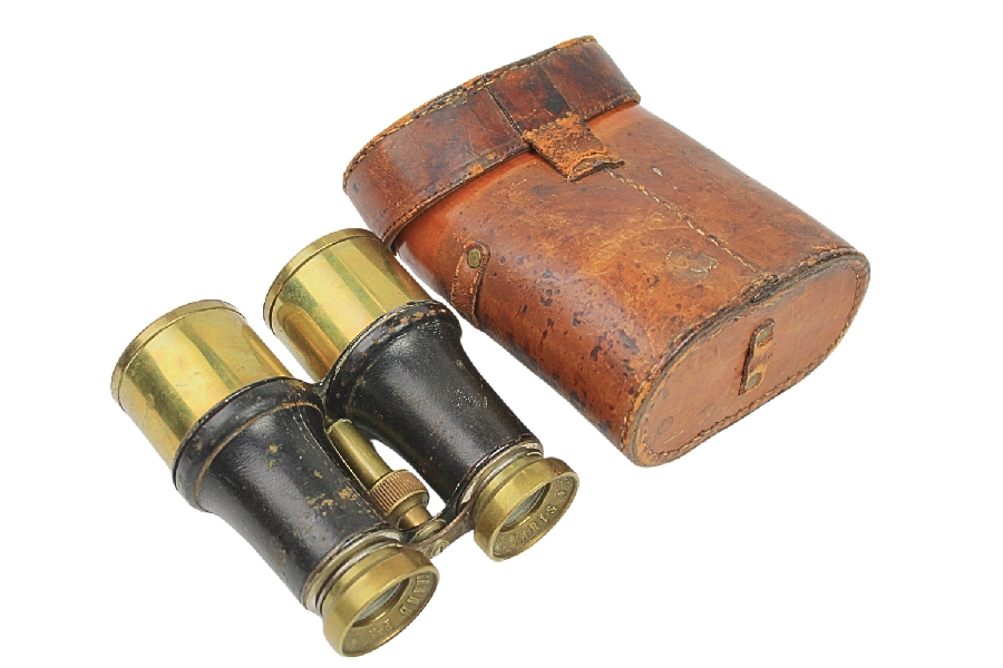 Francuska Lornetka Wojskowa Marchand Paris z pokrowcem 