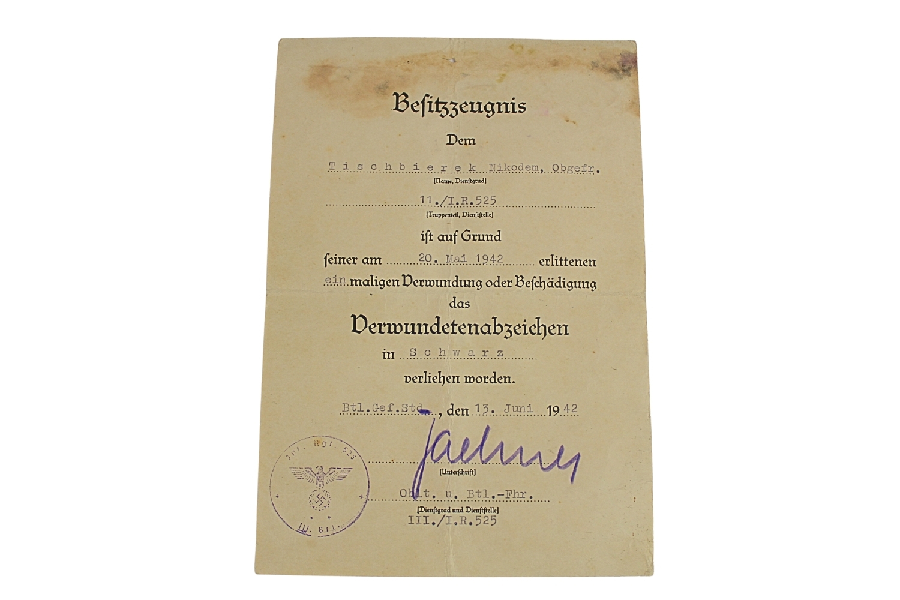 LEGITYMACJA ODZNAKI „ZA RANY” 