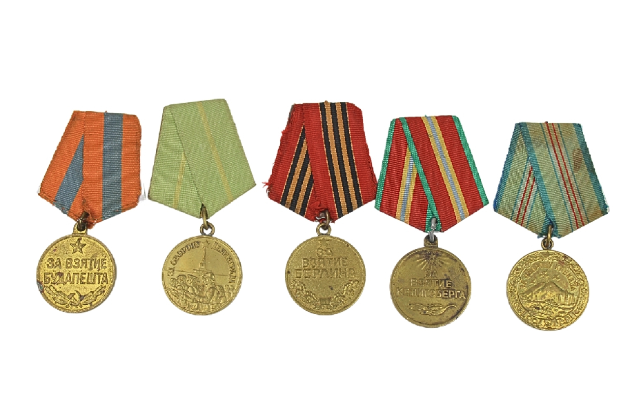Zestaw medali ZSRR za obronę, za zdobycie 