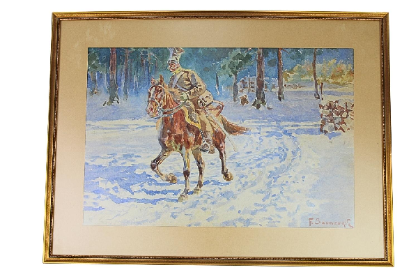 Ułan na koniu Feliks Szewczyk (1863-1932)