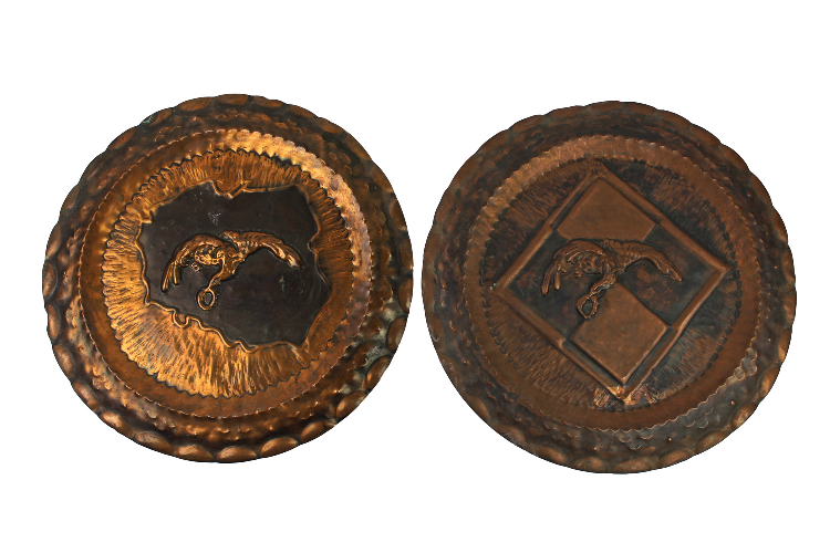 Blaszane talerze pamiątkowe Lotnictwo LWP