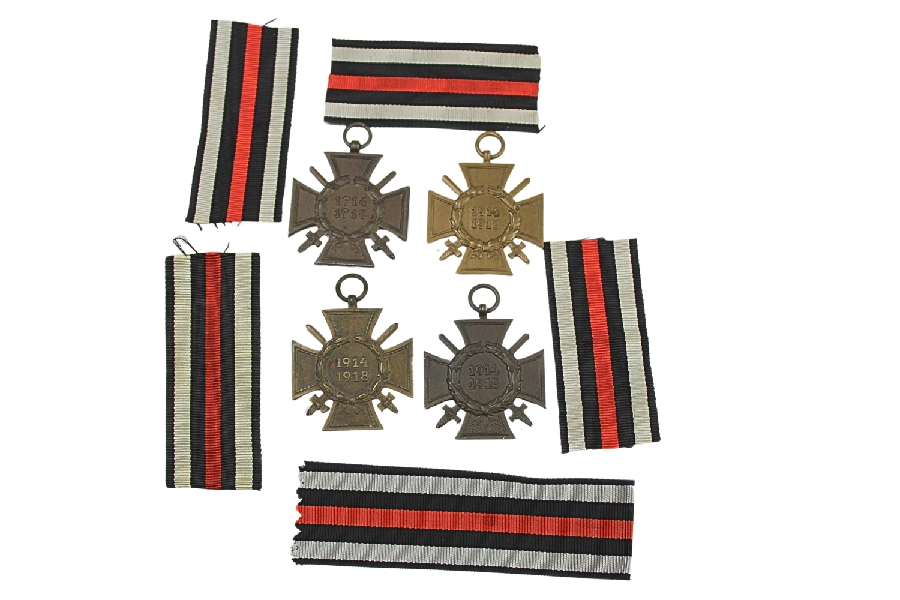 Zestaw niemieckich krzyży zasługi za wojnę 1914-1918