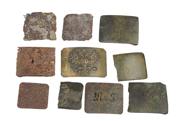 Zestaw starych klamer 