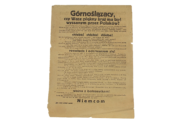 NIEMIECKA ULOTKA PROPAGANDOWA GÓRNY ŚLĄSK