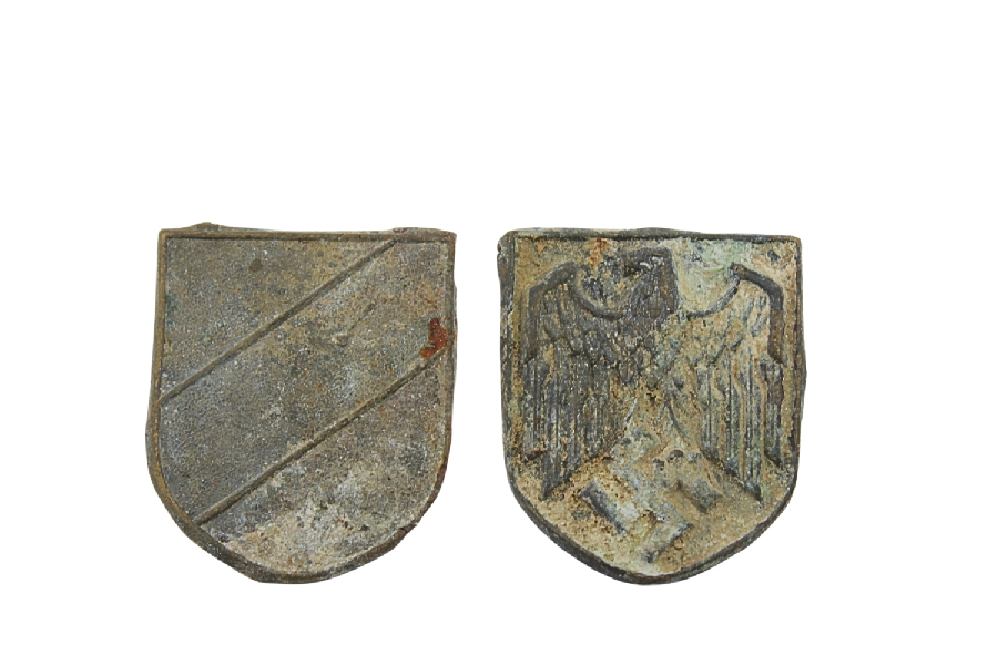 Komplet tarczek z hełmu korkowego Afrika Korps