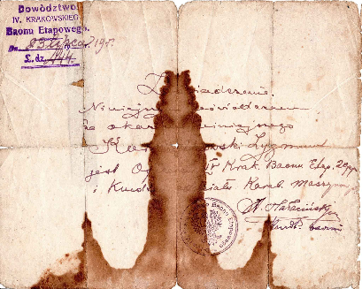 II RP Zaświadczenie 20 Pułk Piechoty Ziemi Krakowskiej