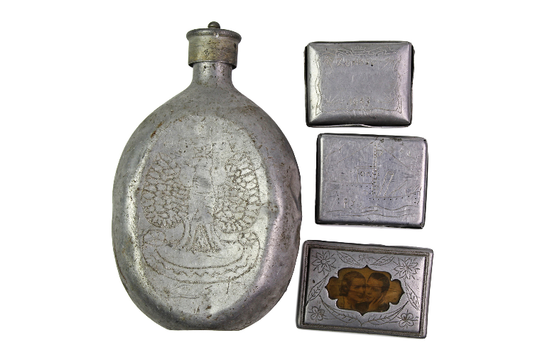 Zestaw Polskiej sztuki okopowej manierka z orłem, ORP Ryś