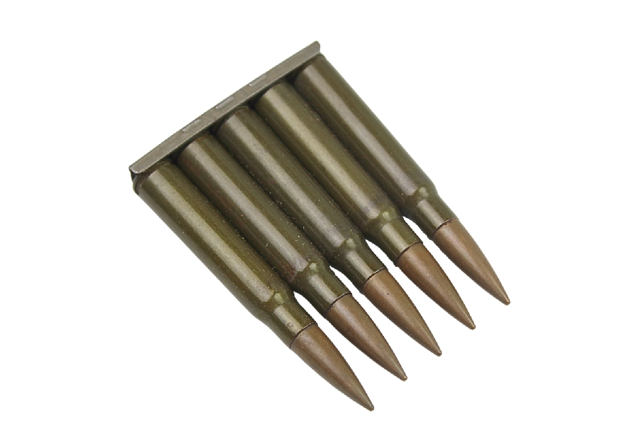 ŁÓDKA Z NABOJAMI Mauser 7,92mm skorupy dekoracyjne