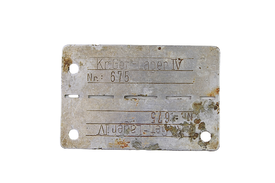 Nieśmiertelnik Kr. Gef. – Lager IV 